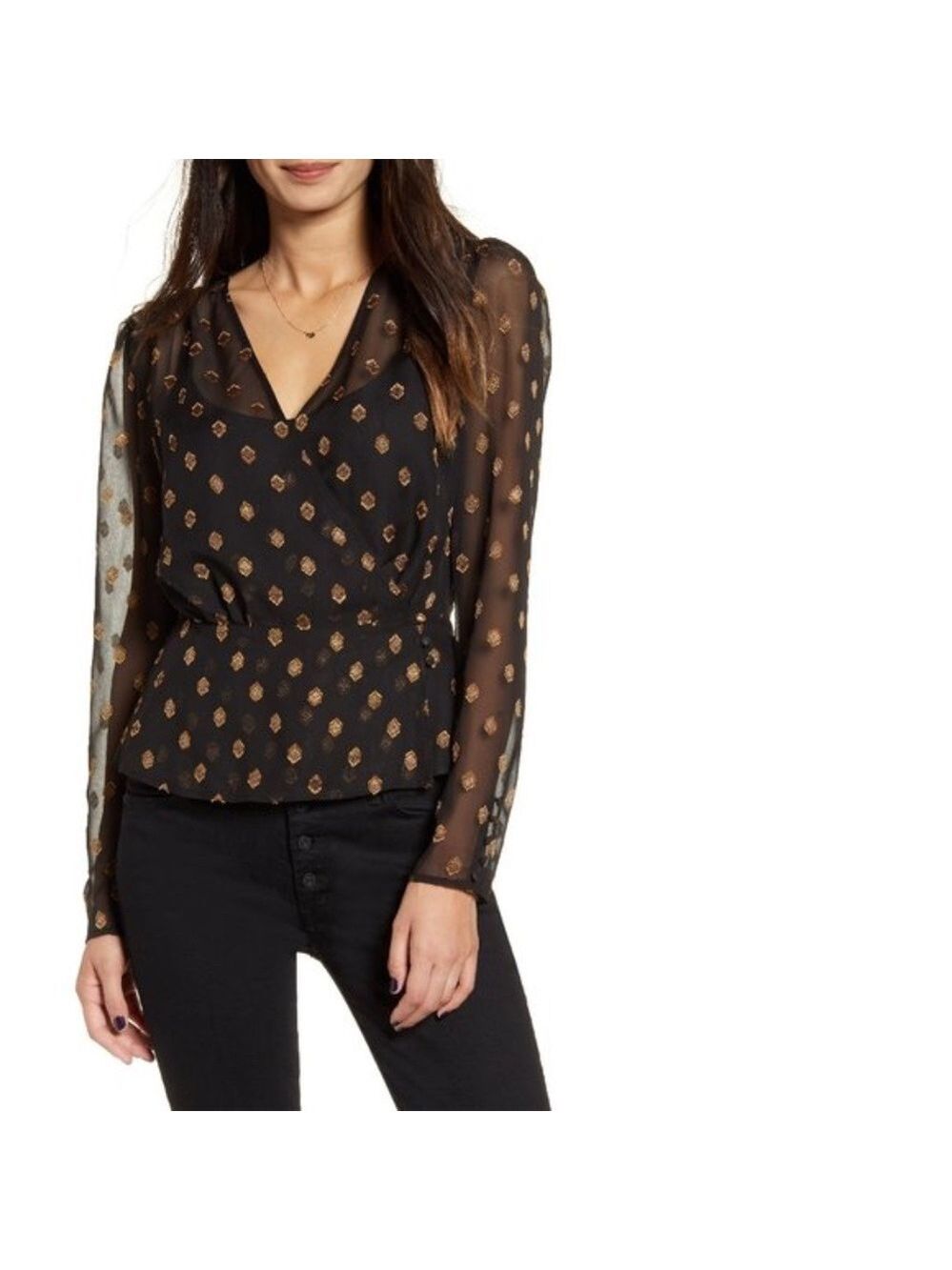 Chelsea28 Texture Geo Dot Top